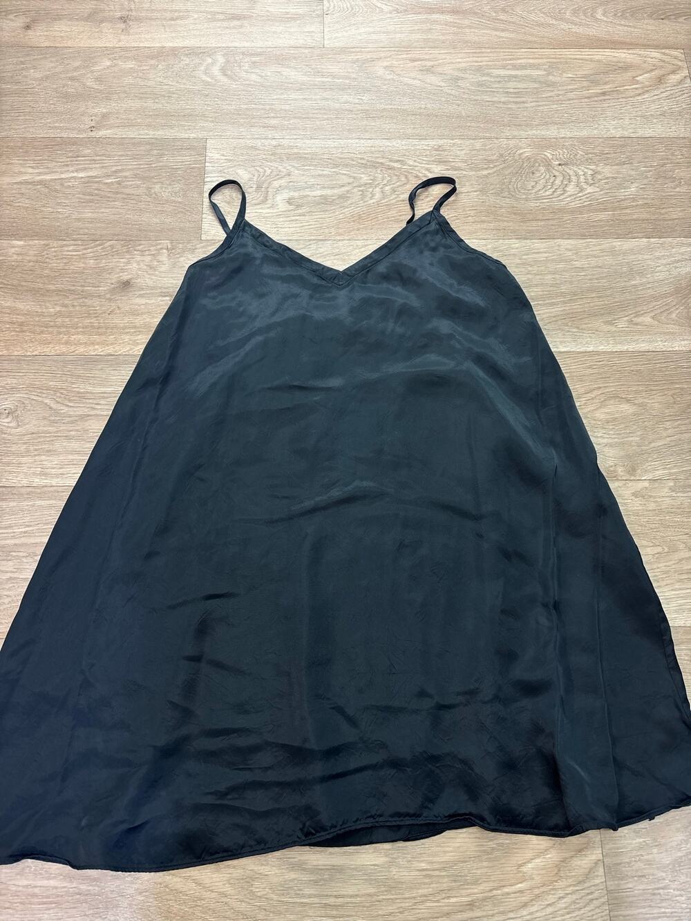 Athleta Calm Cool Slip Dress Black Size M Nightgown Sleepwear Lounge